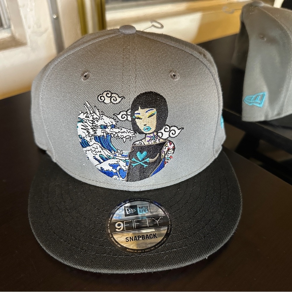 New Era 9FIFTY Tokidoki Snapback Hat Geisha Girl DEEP SEA KAIJU Gray/Blue